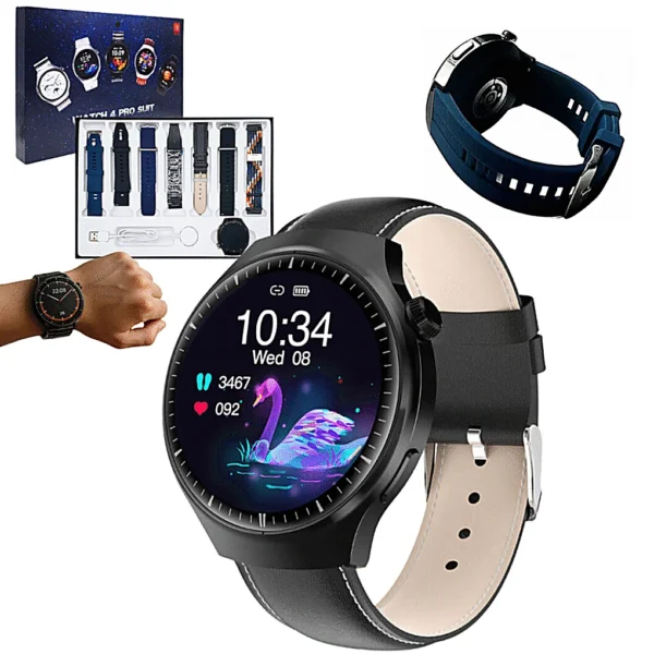 Reloj Smartwatch Redondo 8 en 1 WATCH 4 PRO SUIT