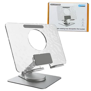 D05030074.webp Soporte Para Tablet Acrilico con Base Giratoria 360 de ALUMINIO