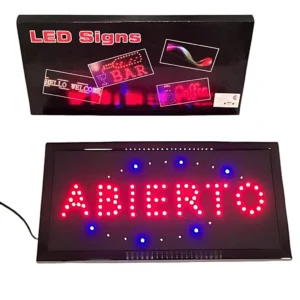Cartel LED ABIERTO Sings ADBO-5