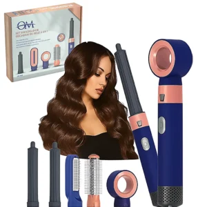 Set Moldeador Secador De Pelo Cepillo 5 En 1 OM