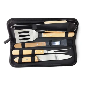 Kit Asador Juego Asador Kit Asador X5 Combo Con Estuche