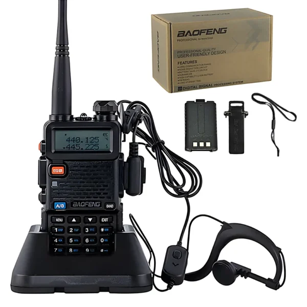 Handy Walkie Talkie Profesional x1 Receptor con Bateria Recargable BAOFENG BF-5R