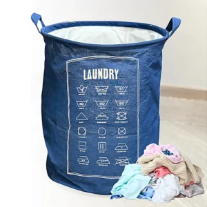 Cesto Circular Azul Para Ropa LAUNDRY HOG0697