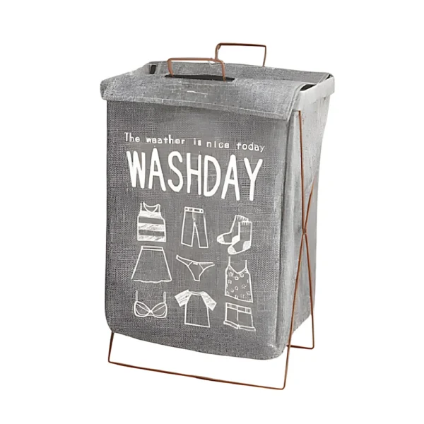Canasto para Ropa con Estructura Metalica WASHDAY ACC0215