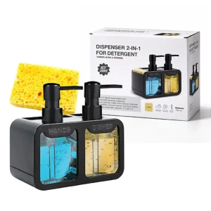 Dispenser 2 en 1 Jabón y Detergente con Esponja HOG0642