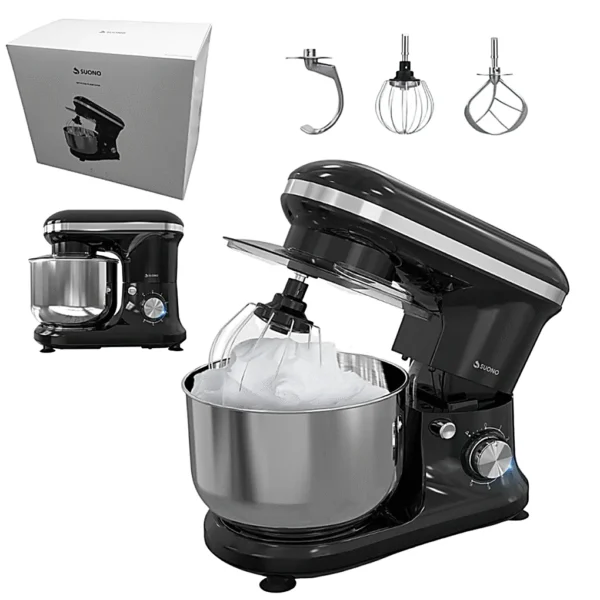 Batidora Planetaria Suono 6 Velocidades Negra 1000W