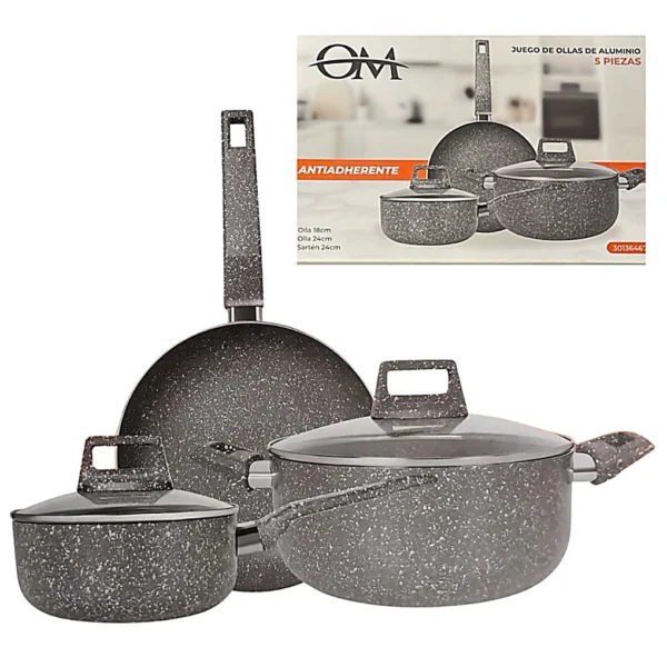Juego de Ollas x5 Pcs OM