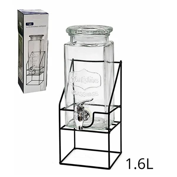 Dispenser de Vidrio 1.6L GLASS BEVERAGE