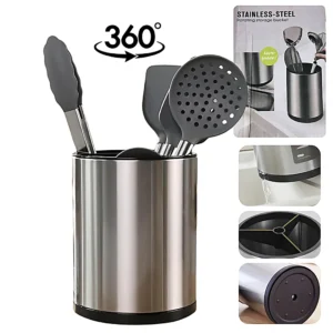 Cubiertero de Acero Inoxidable Con Divisor y Giro 360 STAINLESS-STEEL