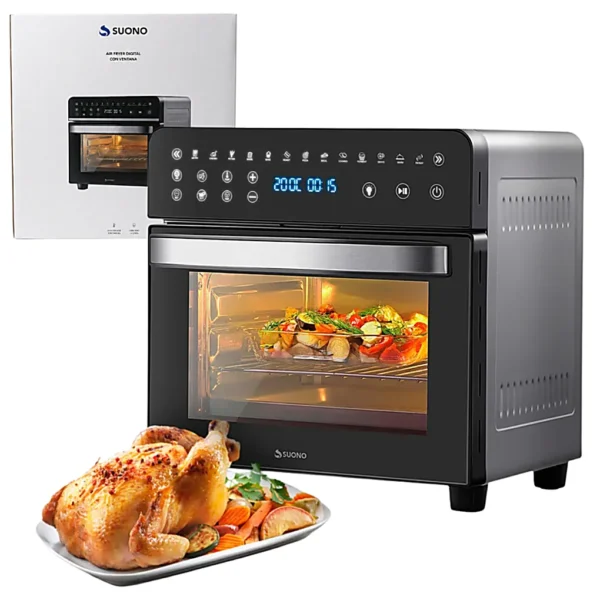 Horno Freidora de Aire 14L Panel Digital SUONO HOG0239