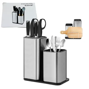 Escurridor Cubiertero Acero Inoxidable BLOCK SET HOG0586