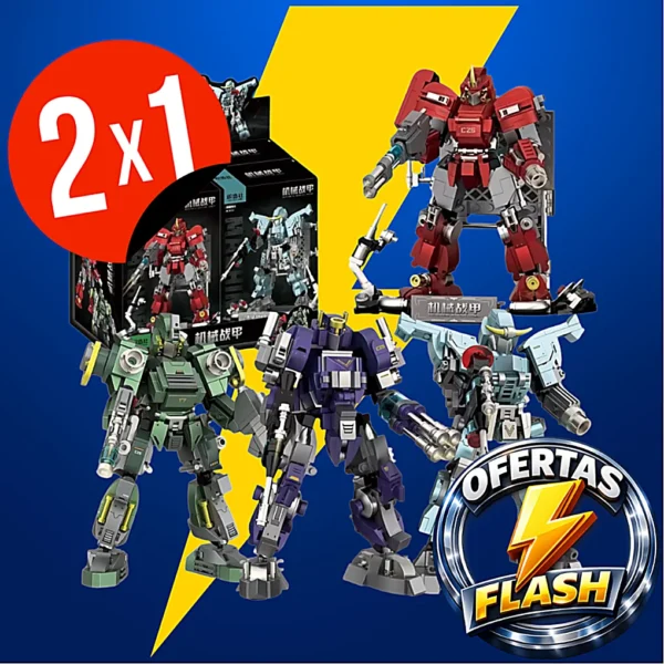 ¡2×1! Robot Mecha Warrior Bloques de Construcción