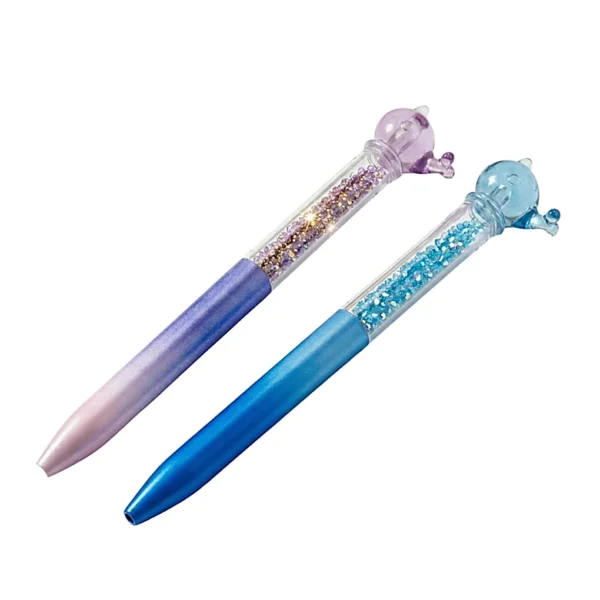 Lapicera Azul Ballena Diseño con Brillos x Unidad