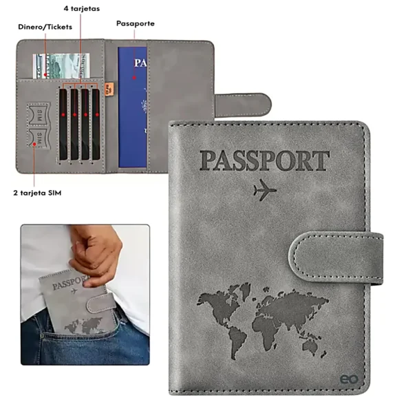 Estuche Premium Para Pasaportes PASSPORT L-623