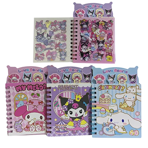 Mini Agenda con Stickers Diseño Personajes LOVE SANRIO