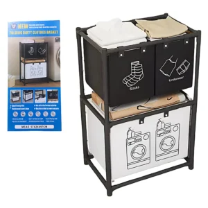 Cesto Organizador De Ropa Lavanderia 2 Niveles FOLDING DIRTY YH6902