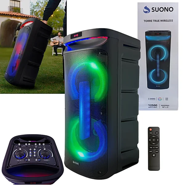 Torre de Sonido 12500W 2×10″ Pulgadas TWS SUONO AYV0361