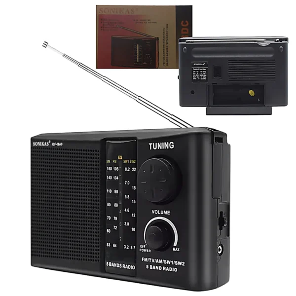 Radio Vintage 5 Bandas a Pilas SONIKAS AYV0475