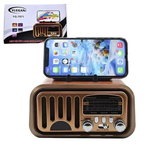 Radio Retro Recargable Porta Celular Bluetooth YUEGAN YG-7071