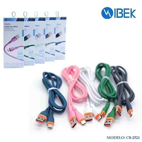Cable USB a Tipo C tipo Silicona IBEK CB-2521