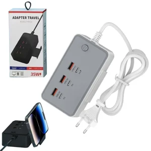 Cargador Viajero 3 USB + 3 Tipo-C 35W ADAPTER TRAVEL CY-PC02