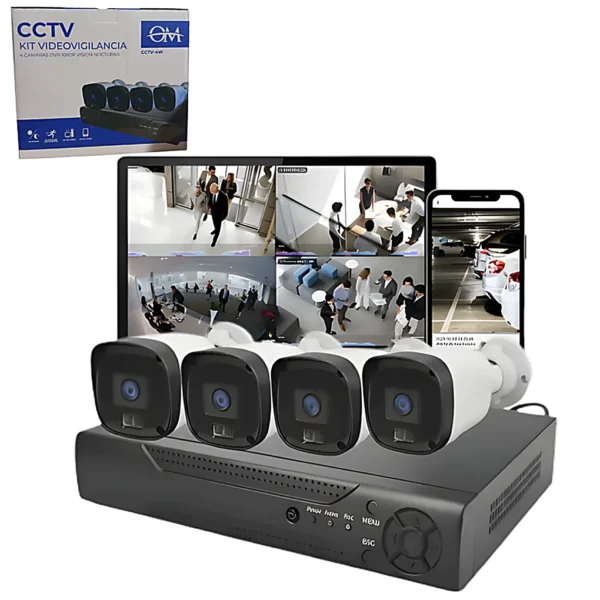DVR 4 Cámaras de Seguridad CCTV-4W