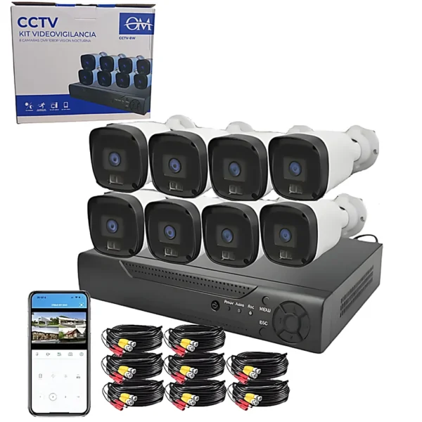 DVR 8 Cámaras de Seguridad CCTV-8W