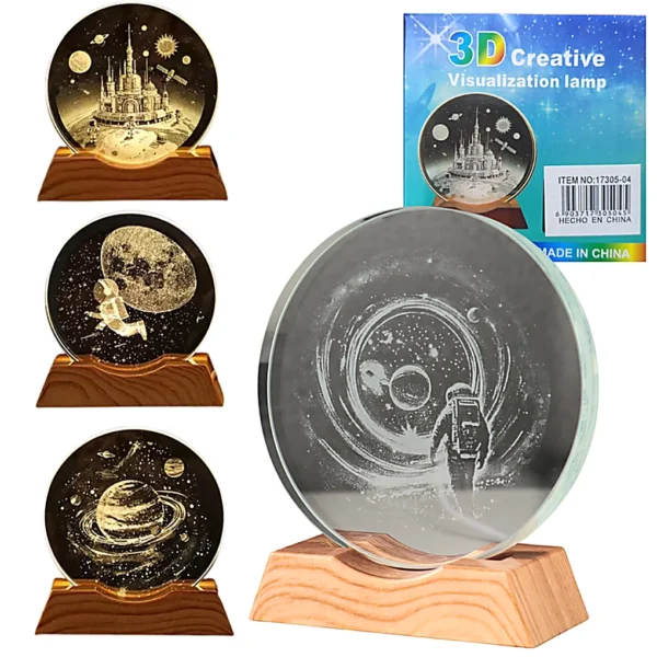 Cristal 3d Circular Plano 10CM distintos Modelos