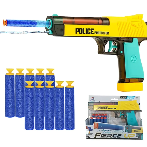 Pistola Lanzador De Dardos Y Agua 2 en 1 Police Force Y502