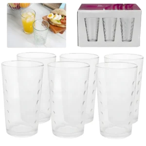 Set de Vasos Grandes de Vidrio Grueso x6Pcs NEW GIFT VV-B