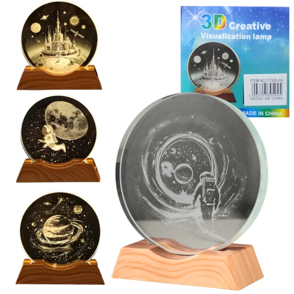 Cristal 3d Circular Plano 10CM distintos Modelos