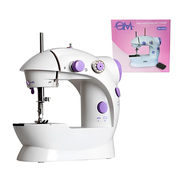 Máquina de Coser Portátil Con Pedal Recta Compacta SM-202A