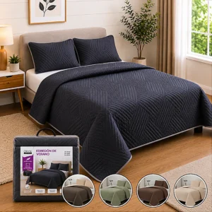 D01030080.webp Edredon de Verano con Fundas de Almohadas QUEEN 230x240cm ORYX EBN031