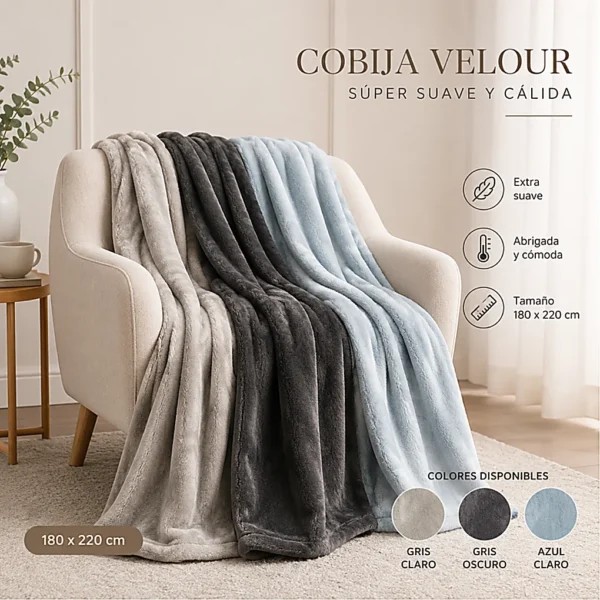 Cobija Velour Premium 180x220cm 300G NEO CLASSICO