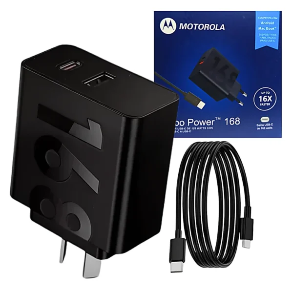 Cargador 168W Ultra Charge con Cable C a C MOTOROLA