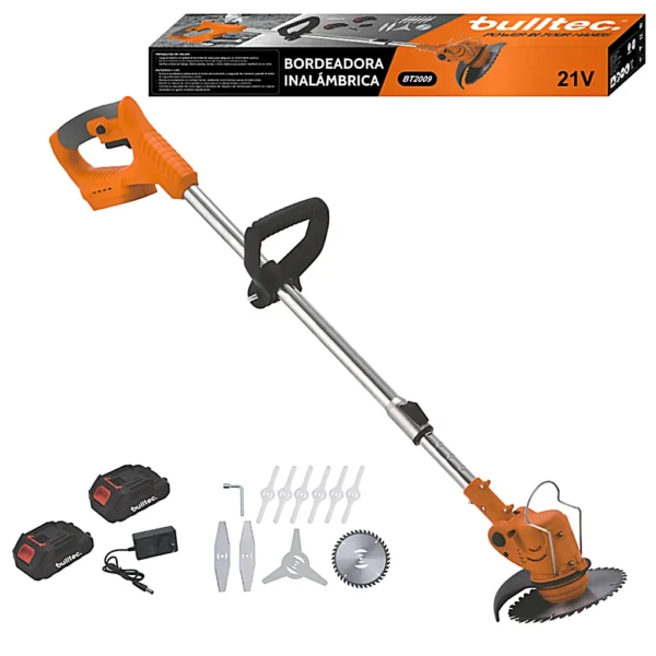 Bordeadora Corta Cesped Inalambrica Con Accesorios Metálicos BULLTEC BT2009