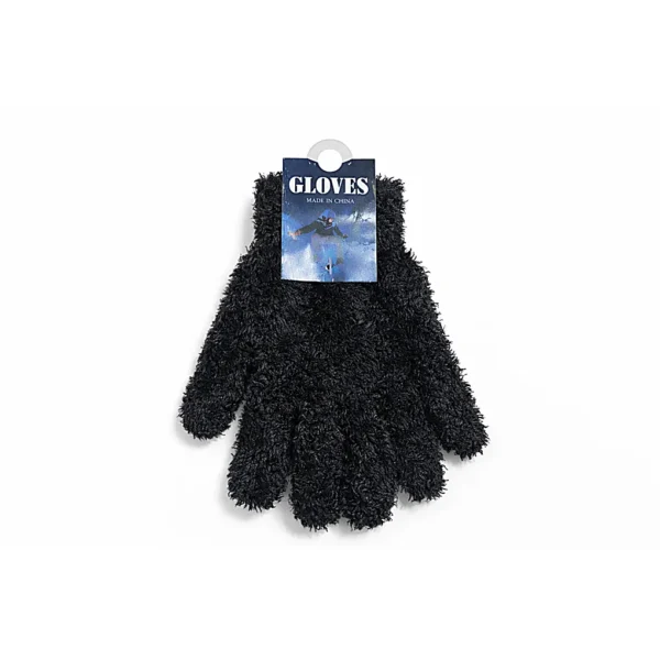 Guantes Peluche Negro SL113