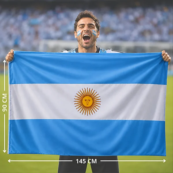 Bandera de Argentina 90x145cm 2026WC-03