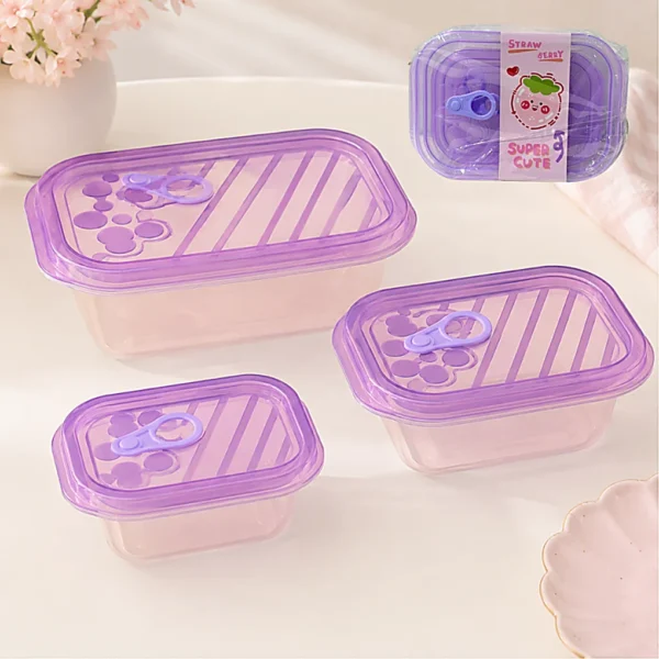 D01060667.webp Set de Tuppers x3Pcs Super Cute STRAW BERRY