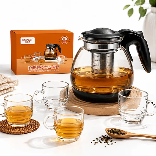 D01060685.webp Set de Té Imperial 5 Piezas Tetera + Tazas QYH/LS