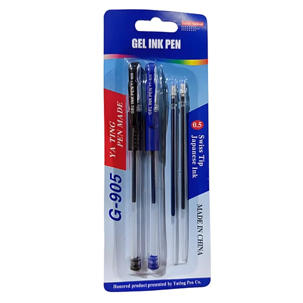 D01100166.webp Lapicera Negra y Azul Colorgel CON GEL G-905