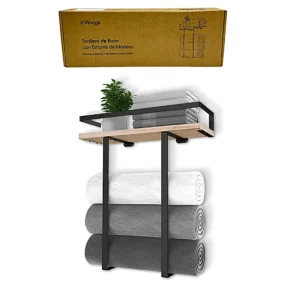 D01120045.webp Toallero de Baño con Estante WAGGS ACCB11