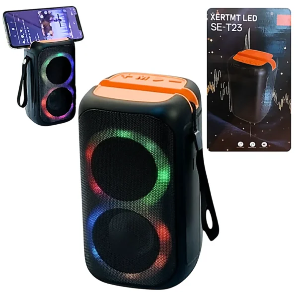 D02040084.webp Parlante Bluetooth RGB con Soporte para Celular XERTMT SE-T23